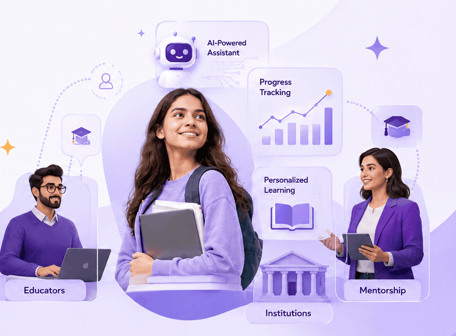 Learners, educators and institutions connected through progress tracking, personalized learning and assisted guidance.